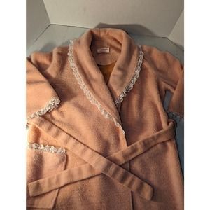 Vintage Rhapsody by Glazier Plush Velour Pink Robe Rare Soft Large Women's Warm